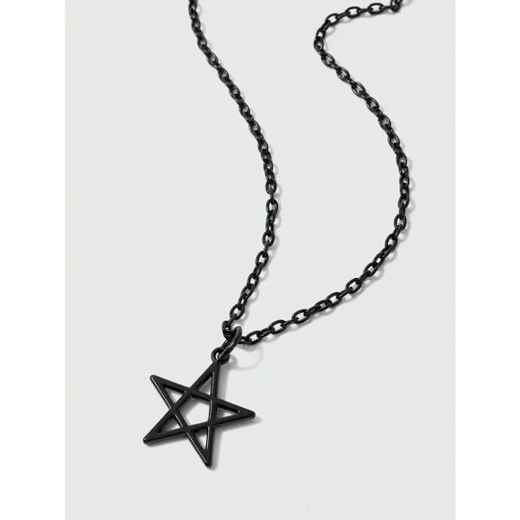 Fairycore 3PCS Punk Star Pendant Necklaces Handmade Multilayer Stone Sh - Picture 4 of 4